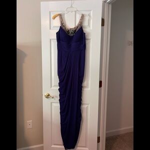 Adrianna Papell blue evening gown